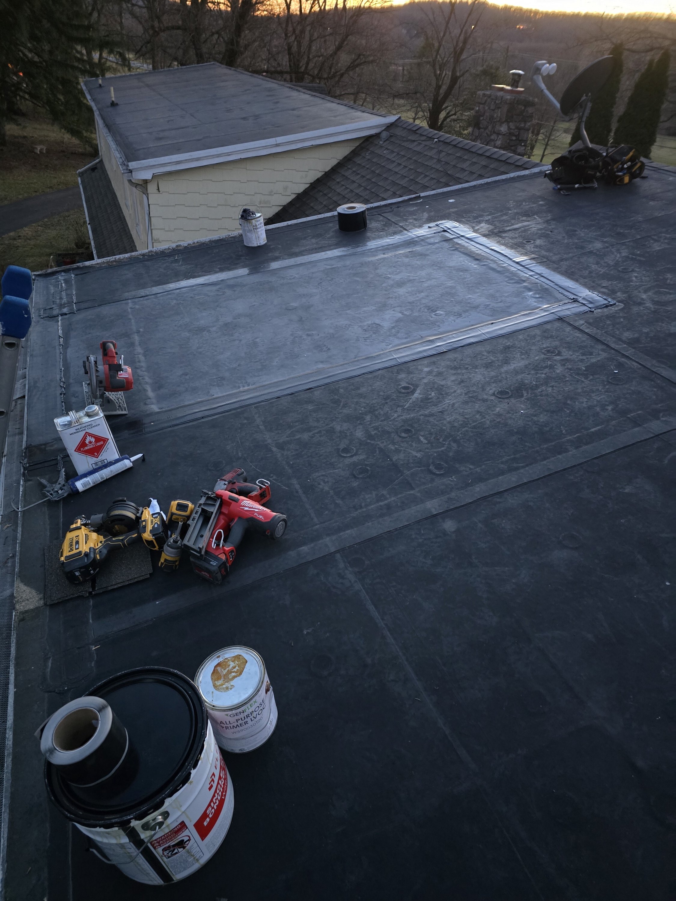 EPDM Flat roof Repair in Waynesboro