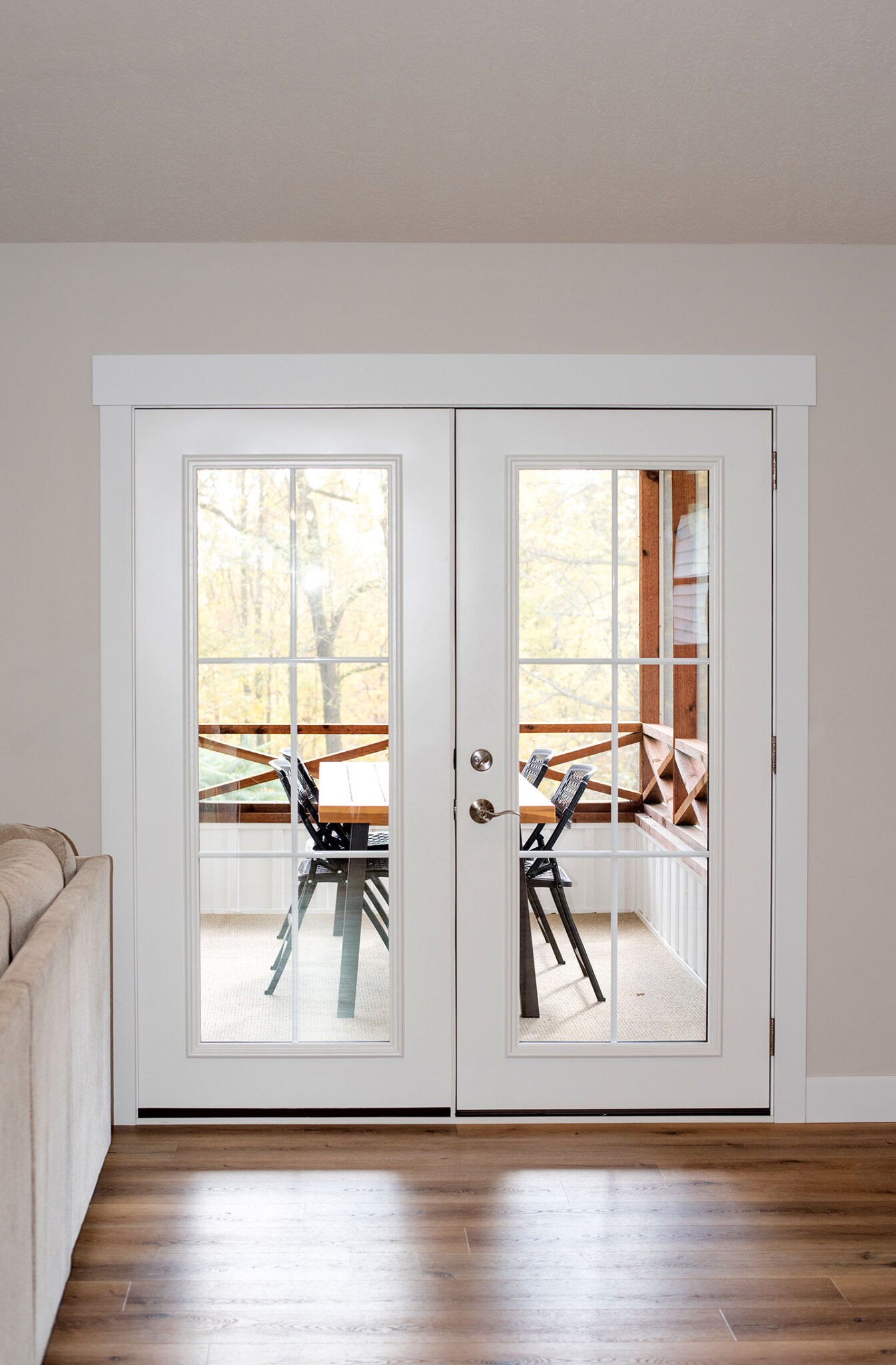 patio door hinged